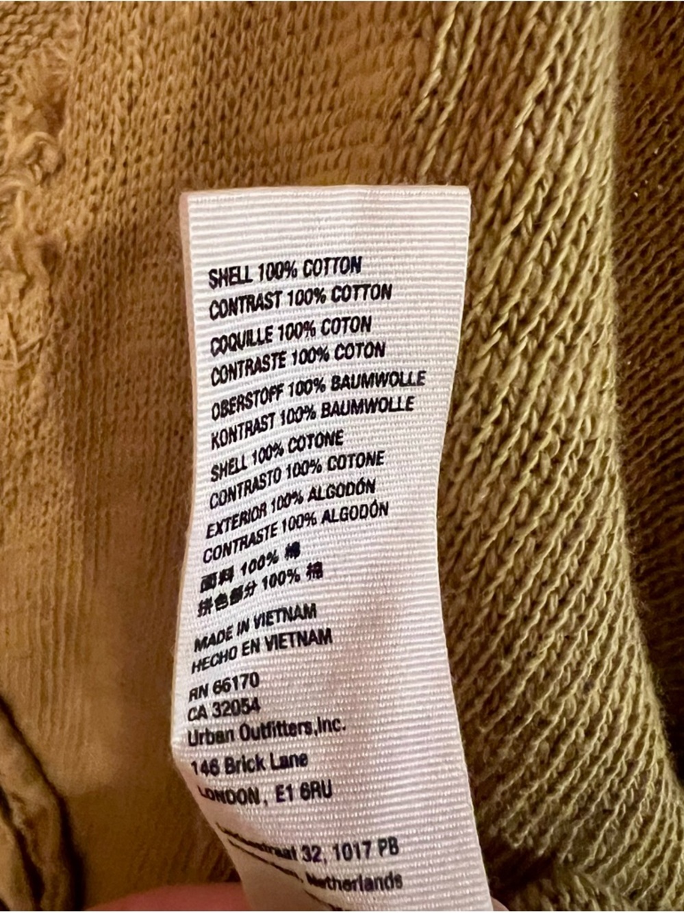 NWT- We The Free- Free People- Frayed Hem Olive Button-Front Women’s Top Size M - Picture 10 of 10